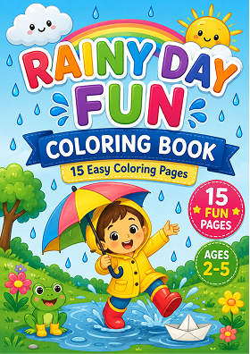 Rainy Day Fun Coloring book cover