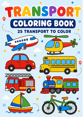 Transport Coloring Book cover